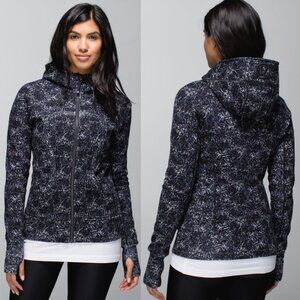 LULULEMON Rocky Road Scuba Zip Up Hoodie Sweater Womens 4 Yoga Outdoor School